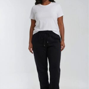 Plus Size Drawstring Elastic-Hem Sweatpants