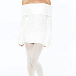 Off-the-Shoulder Mini Sweater Dress