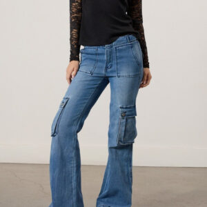 Flared Cargo Jeans