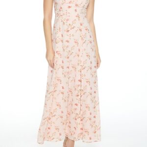 Floral Tie-Strap Maxi Dress