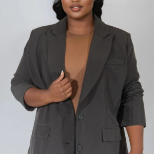 Plus Size Relaxed-Fit Blazer