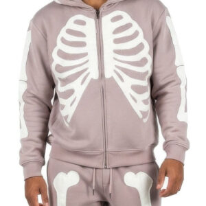 Skeleton Graphic Zip-Up Hoodie