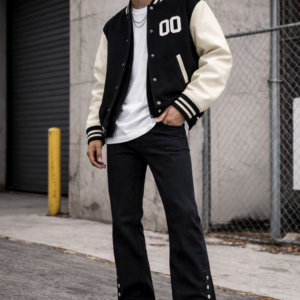 Men's Button Detail Flared Jeans