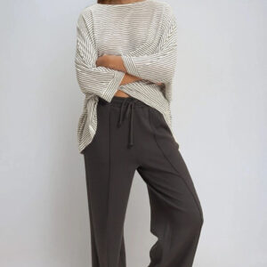 Straight-Leg Scuba Pintucked Sweatpants