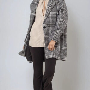 Glen Plaid Oversized Coat