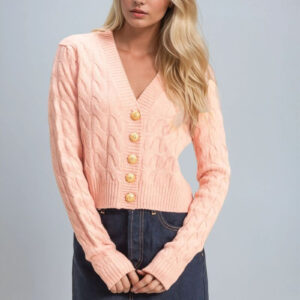 Cable Knit Cardigan Sweater