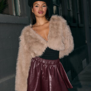 Faux Leather Mini Skirt