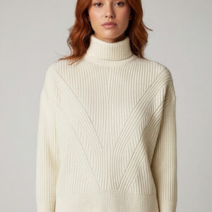Chunky Ribbed Turtleneck Sweater