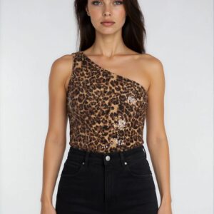 Sequin One-Shoulder Top