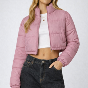 Cropped Quilted Puffer Jacket
