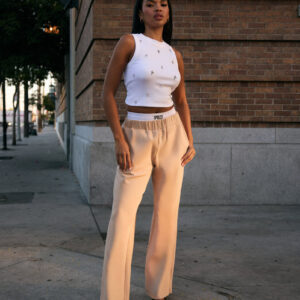 Ponte-Knit Straight-Leg Pants