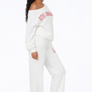 Fleece Wide Leg Los Angeles Sweatpants