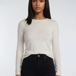 Boat Neck Long-Sleeve Top