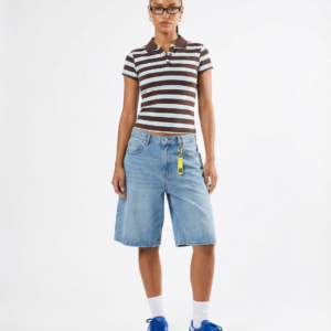 STRIPED COLLARED TOP