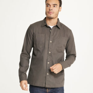 Men's Long Sleeve Shirt Jacket Stretch Twill