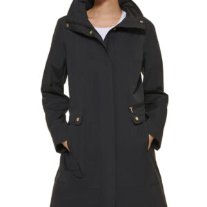 Packable Hooded Anorak Raincoat Black