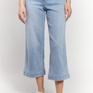 High Rise Wide Leg Crop Jeans