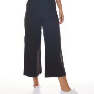 High Rise Crop Trousers with Front Pockets