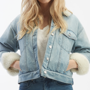 Oversized Denim Cropped Jacket