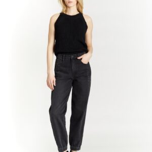 Knit Halter with Crew Neck