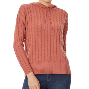 Pullover Cable Knit Hoodie