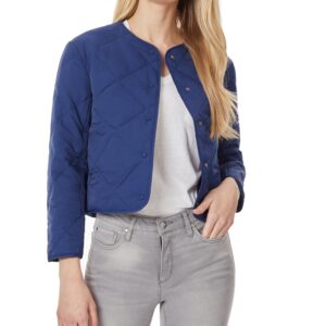 Quilted Collarless Jacket