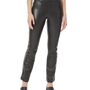Vegan Leather Pull On Bootleg Pant