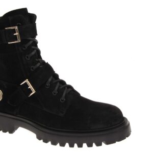 Greased Suede Combat Boot by Costume National