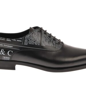 Vitello Newspaper Print Oxford Shoes