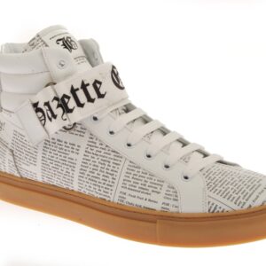 High Top Newsprint Sneakers