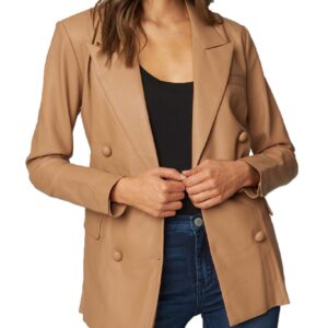 Sleek Vegan Leather Blazer