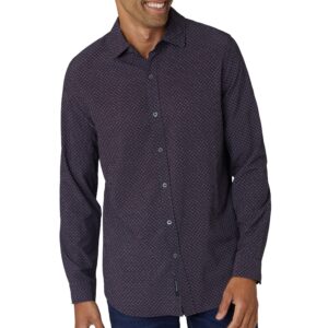 Long Sleeve Printed Perf Woven