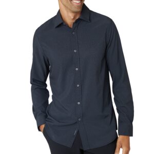 Long Sleeve Printed Perf Woven