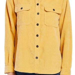 Carmele Long Sleeve Button Down Corduroy Jacket