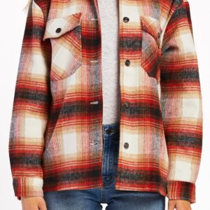 Sheryl Long Sleeve Plaid Shirt Jacket Large Chest