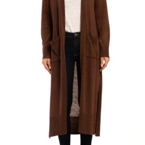 Long Sleeve Long Knit Duster Front Pockets
