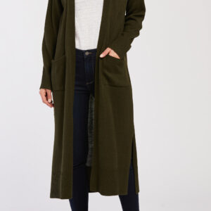 Long Sleeve Long Knit Duster Front Pockets