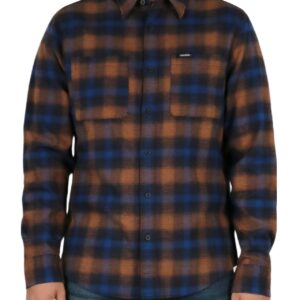 Long Sleeves Linear Ombre Flannel Shirt