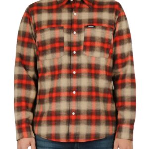 Long Sleeves Linear Ombre Flannel Shirt