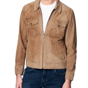 Suede Zip Front Jacket