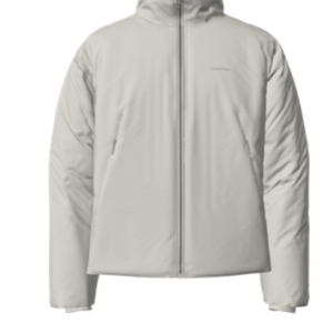 Long Sleeves Front Zipper Mock Neck Puffer Coat