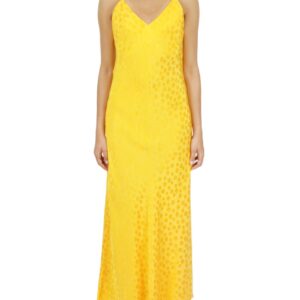 Tonal Patterned Charmeuse Dress