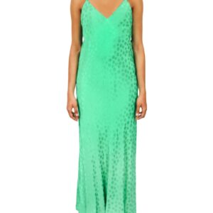 Tonal Patterned Charmeuse Dress