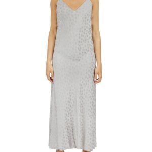 Tonal Patterned Charmeuse Dress