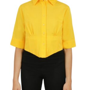 Cropped Corseted Shirt
