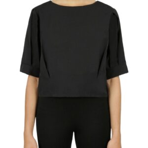 Cropped Tie Back Blouse