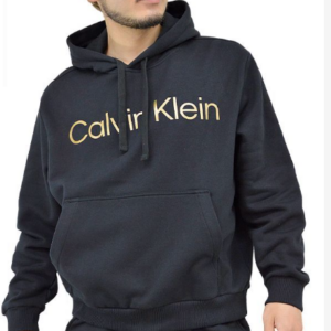 Long Sleeves Metallic Logo Po Hoodie