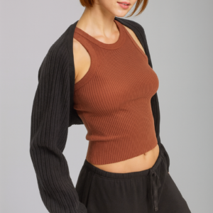 Ribbed Bolero Shrug