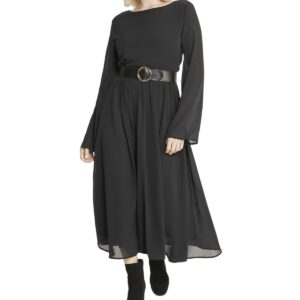 Belted Long Sleeve Dress