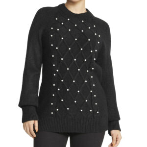 Embellished Cable Pullover